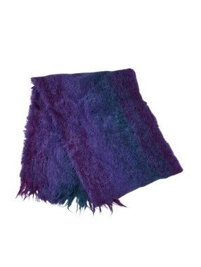 Avoca Handweavers Purple Teal Mohair Blend Scarf